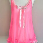 Victoria's Secret Victoria’s Secret Bubblegum Mesh Babydoll Top Photo 1