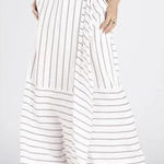 BCBGMAXAZRIA New  White Striped Maxi Skirt Photo 0
