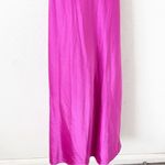 Runaway Magenta Pink Satin Draped Front Maxi Dress Size 8 Photo 2