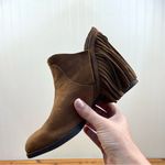 Faded Glory  Fringe Brown Faux Suede Ankle Booties Shoes size 6 Southwestern Photo 5