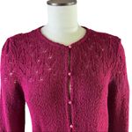 New Vintage Buffums pink knit cardigan sweater WOMEN’S LARGE fits small Photo 1