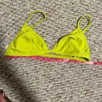 Nu Swim Citron Yes Triangle Bikini Top Neon Yellow Green Photo 9