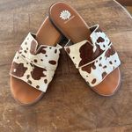 Yellow Box Cow Print Slides Photo 1