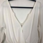 For Love & Lemons V-Neck White Womens Bodysuit Size Small Photo 3