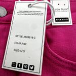 Judy Blue  Flared Denim Jeans High Waist Bootcut Garden Party Hot Pink 5/27 NWT Photo 2