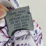 Charlotte Russe White & Purple Floral Ruffled Deep V Tie Front Crop Top Blouse Photo 4