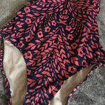 Kona Sol  Swimwear - Pink and Black Patterned Swimsuit Size Small Photo 9