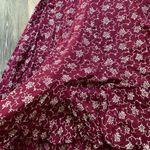 Vintage 90s Red Drape Floral Prairie Flowy Maxi Dress Medium Whimsigoth Boho Photo 1