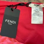 Fendi NWT Pink Logo One-Shoulder Cutout One Piece Swimsuit Size Large Photo 10