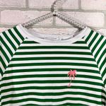 South Parade Lenny Palm Tree Green and White Stripe Long Sleeve Top Size S Photo 7
