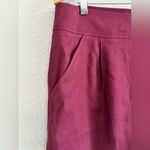 Veronica Beard  Haina Linen Shorts Size 14 in Wine‎ Photo 1