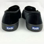 Keds Black Velvet Cheers Sneakers Slip-On Double Decker Shoes New Sz 9.5 NYE Photo 6