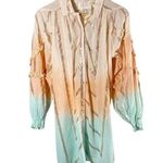 Miss June Paris Ombre Shirt Casual Dress Coral Photo 0