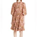 ByTiMo Floral Dobby Textured Ruffle Puff Sleeve Dress Photo 1