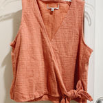 Madewell NWOT Sleeveless Wrap Tie Shirt Photo 0