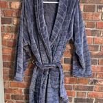Victoria's Secret Victoria’s Secret womens soft cozy plush striped short robe gray XL/XXL Photo 0