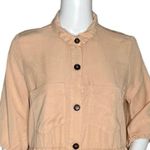 ZARA Dress Women Medium Cream Shirt Dress Button Front Casual Neutral Minimalist Photo 4
