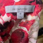 Classiques Entier  y2k silk Red and Black Floral  ruffle sleeveless Blouse size M Photo 8