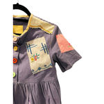 Katy The Flower Lady Vintage Patchwork RARE Dress Size 12 Festival Hippie Boho Blue Photo 4