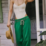 Free People Kayden Barrel Pants in First Tee (green), XS. NWT Photo 0