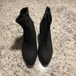 Marc Fisher Balli Black Suede Pointed Toe Block Heel Ankle Boots Size 8 Wide Photo 1