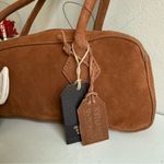 Brown genuine leather Suede Women's Bag with Bow Accent Photo 2