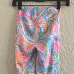 Lilly Pulitzer Luxletic High Rise Midi Leggings Activewear Carnivale Coral Pink Photo 6