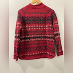 Eddie Bauer Vintage 100% cotton knit sweater red XS Photo 3