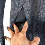 Akini Black & Gray Floral Mock Neck Long Sleeve 1/4 Zip Sweater Dress Women Sz S Photo 3