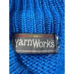 VTG YarnWorks Sweater M Blue Mock Neck Pullover Relaxed Fit Pocket 90s Y2K Size M Photo 3