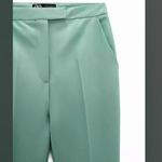 ZARA NWT  Skinny Cigarette Sea Green Pants Photo 6