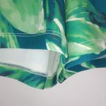 Gianni Bini L High Waisted Athletic Shorts in Green Palm Print Photo 1