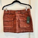Wild Fable  NWT Cargo Style Brown Denim Women's Mini Skirt Size XS Photo 1