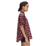 Madewell Maroon Palm Tree Courier Button Down Short Sleeve Top Shirt size Small Photo 1