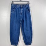 ZARA  Tapered‎ Pleated Mom Jeans Women's Size 6 High Waist Blue Denim Relaxed Fit Photo 1