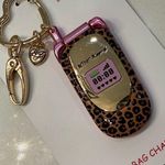 Betsey Johnson NWT Cheetah Phone Handbag Bag Charm Key Chain Keychain Brand New Photo 0