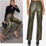 Pistola  Cassie Super High Rise Straight Pants in Olive Vinyl Women's sz. 24 Photo 1
