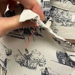 Reformation London Print Blouse Black Cream Size XS Photo 3