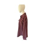 Abercrombie & Fitch Burgundy Striped Button-Up Shirt Women’s Size Medium VGUC Photo 2
