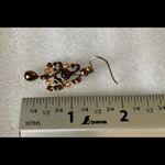 Brass tone chandelier fish hook earrings Photo 3