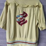 Rocawear Sweatshirt Vintage 90s Women 2X Plus Sequin Yellow Hood Zip 3/4 Sleeve Photo 5