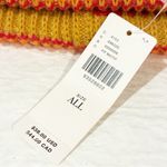 Anthropologie  Orange Ribbed Stripe Cuff Beanie One Size NEW Photo 2