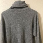 Free People  Heather Grey Ribbed Softly Structured Turtleneck Tunic Sweater - XS Photo 3