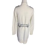 Tory Burch  Cream Navy Knit Military
Duster Cardigan Gold Buttons Size 4 Photo 5