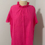 Staccato  Fuchsia Eyelet Ruffle Blouse Photo 0