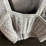 Free People  Sunkeeper Gray Cable Knit‎ Crop Tank Size Small Photo 4