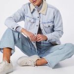 Levi's Levi’s Ex Boyfriend Denim Trucker Jean Jacket Large Sherpa Photo 2