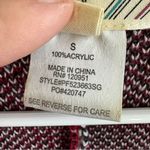 Pink Rose  plaid poncho fringe size small Photo 4