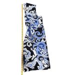 Chico's Womens Size 18 Blue White Paisley Sleeveless Stretch V Neck Midi Dress Photo 3