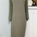 Torrid  Midi Ribbed Asymmetrical Hem Dress in Olive Green Size 6 Nwt Photo 3